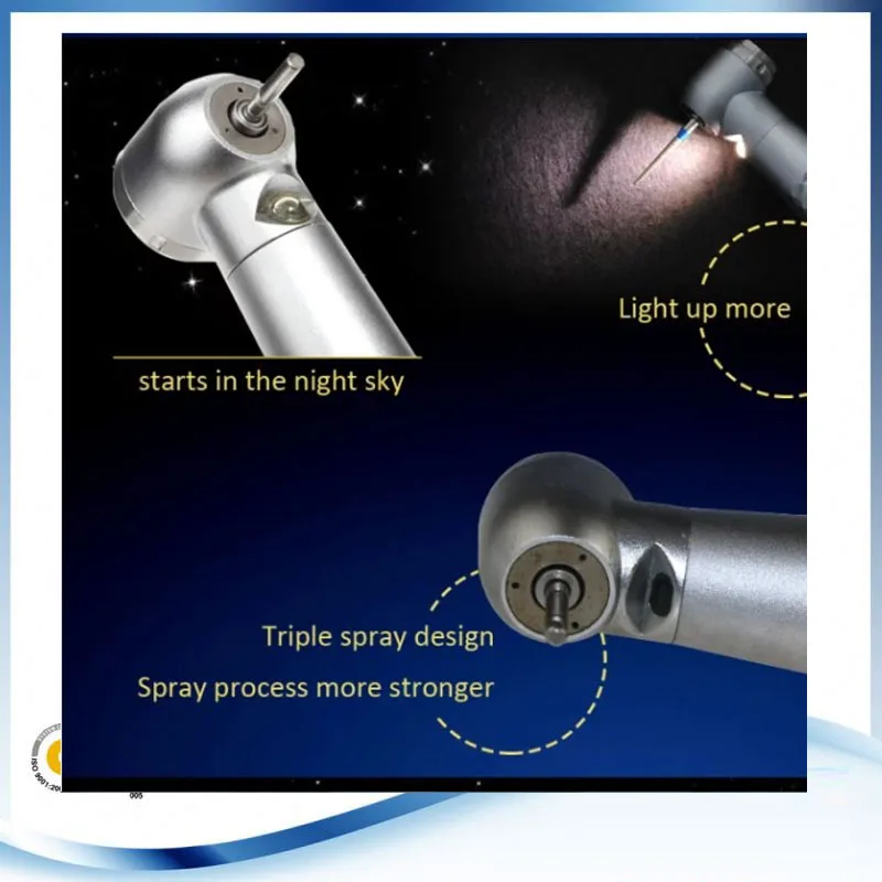 High Quality Pana Max Led Dental High Speed Handpiece 3 Sprays Water Push Button Air Turbine