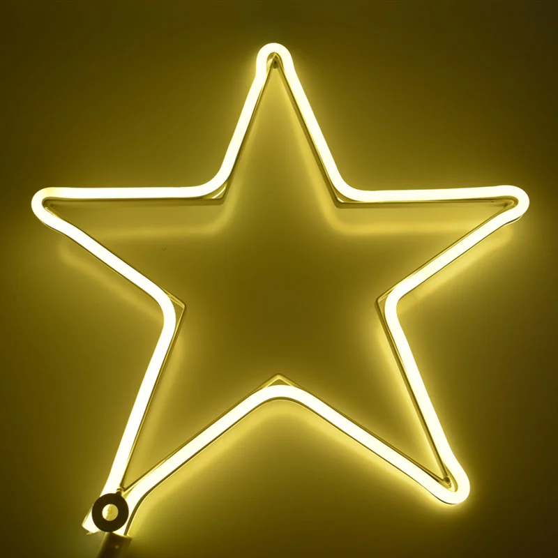 christmas clearance high simulation white colour led neon sculpture star light