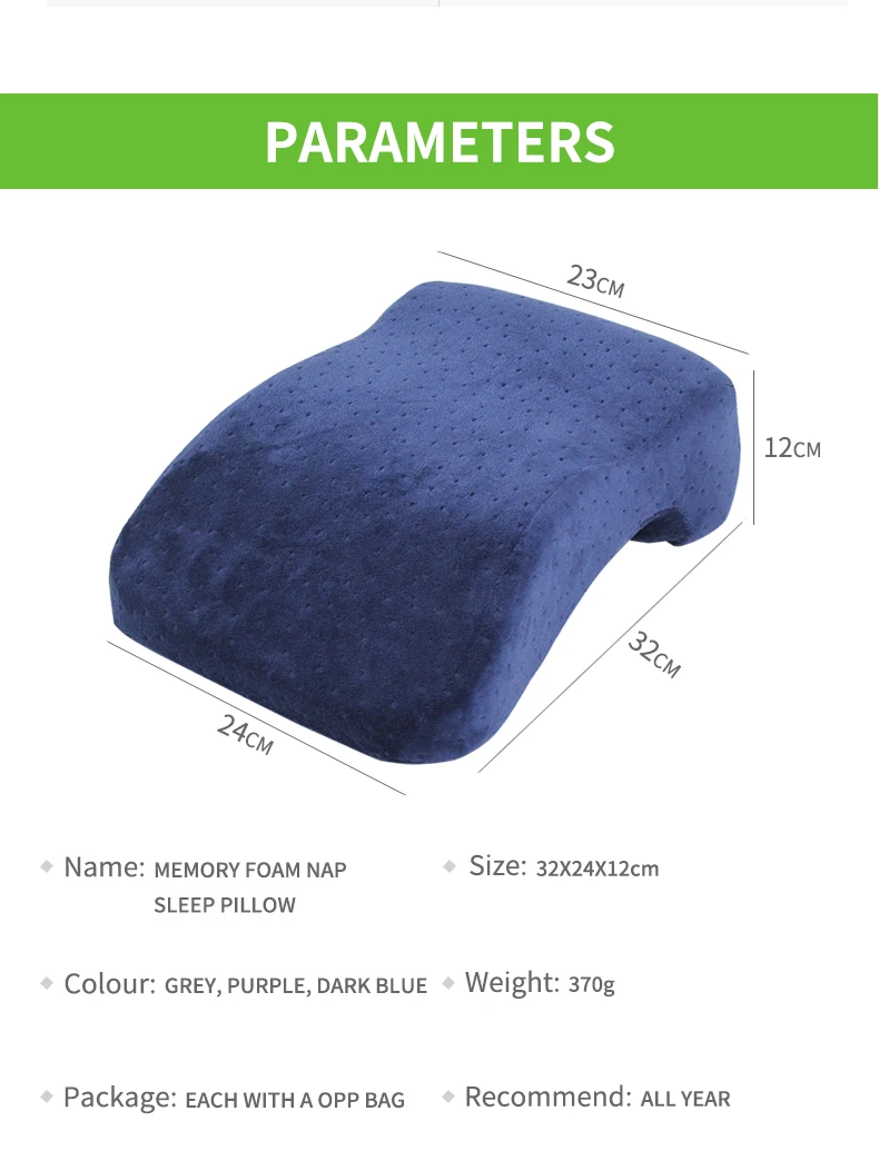 Convenient Soft  Multi function Memory Foam Nap Sleep Pillow  Short Rest Desk Sleep Pillow Sleep Cushion