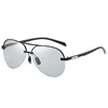 Fashion Polarized Photochromic Night Vision Sunglasses Custom Logo Design Half Frame Driving Sun Glasses