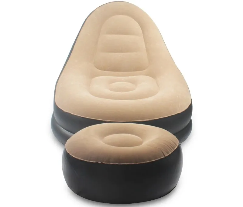 En71 Pvc Flocked Air Filled Inflatable Chair Sofa Set Furniture With