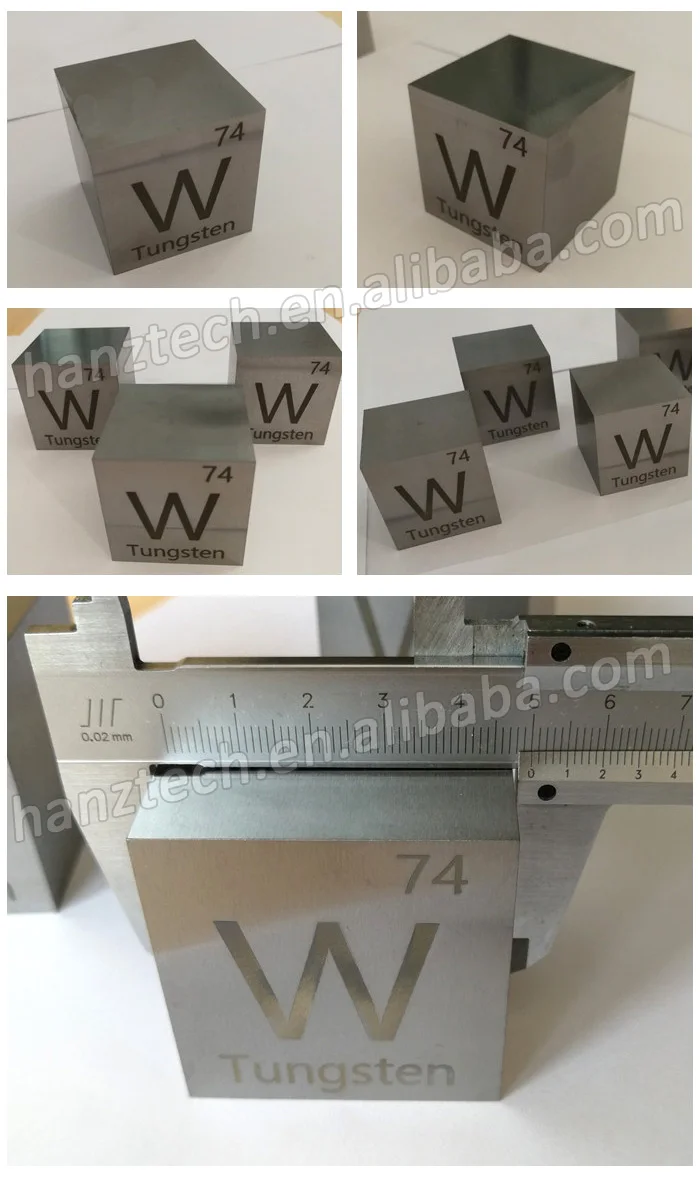 Engraved Tungsten Cubes with Letters 