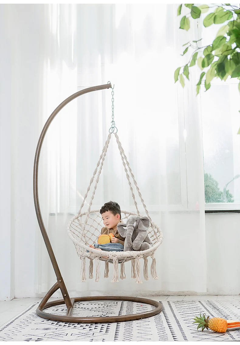 Portable Macrame Swing Chair Living Room Swing Chair Patio Swing Chair
