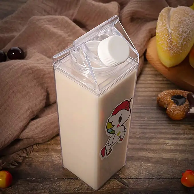 Amazon Milk Carton 500ml 1000ml Clear Plastic Water Bottles For