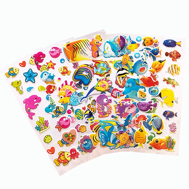 Puffy Authorized Stitch Stickers Custom 3d Carton Foam Custom Adhesive