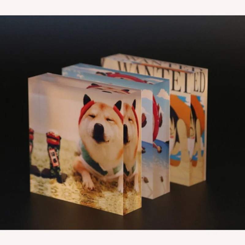 15mm Transparent Plexi Glass Block With Safe Chamfer Edge Sublimation