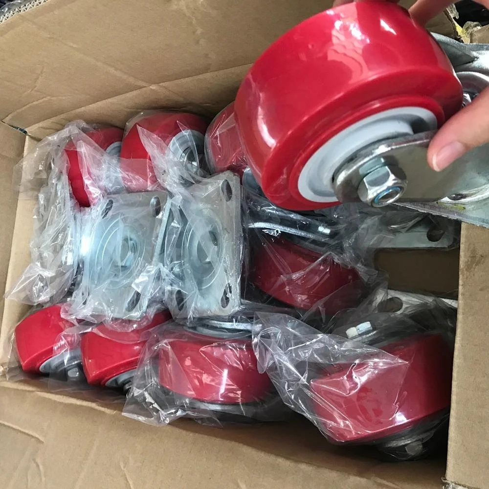 SSDJ Heavy duty PU casters with plastic core high load casters wheel for industrial