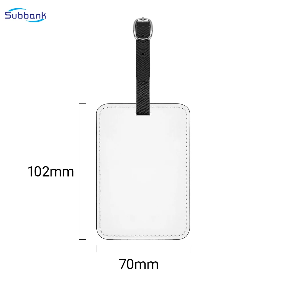 Subbank Custom Print Leather Sublimation Blanks Luggage Tags With Card