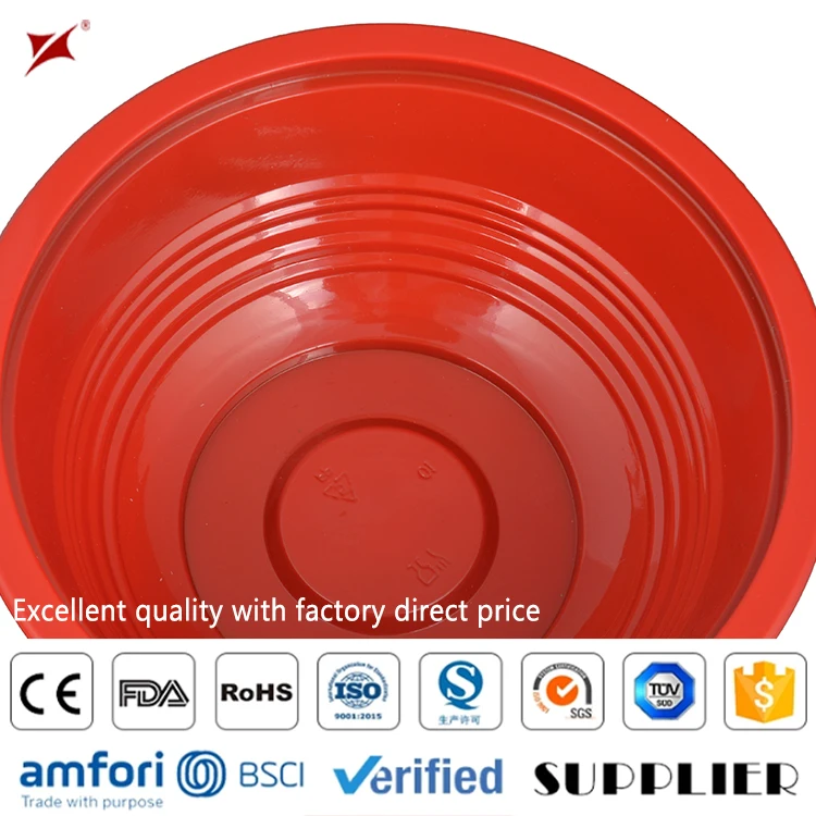 30 Pcs 4.1" Diameter Clear Plastic Disposable Rice Bowl S3W6 