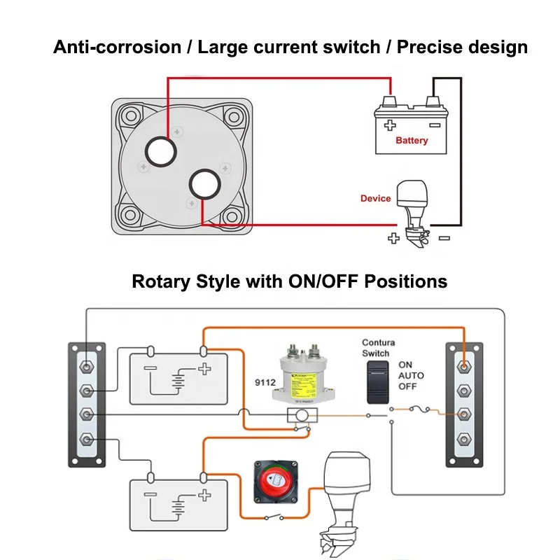 On-off Battery Switch 12-48V Battery Power Cut off Master Switch ...