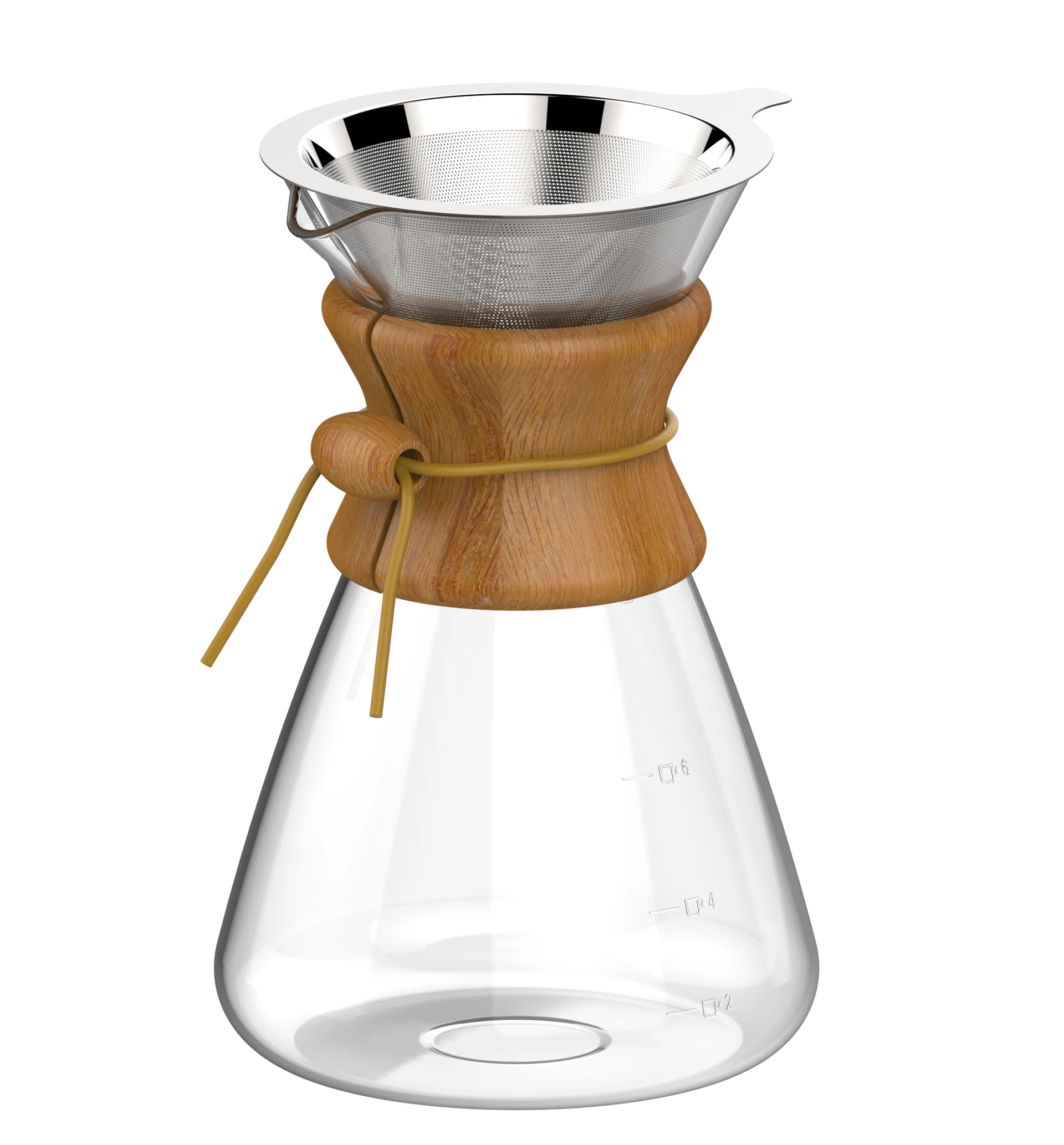 Bamboo Collar Drip Coffee Maker 
