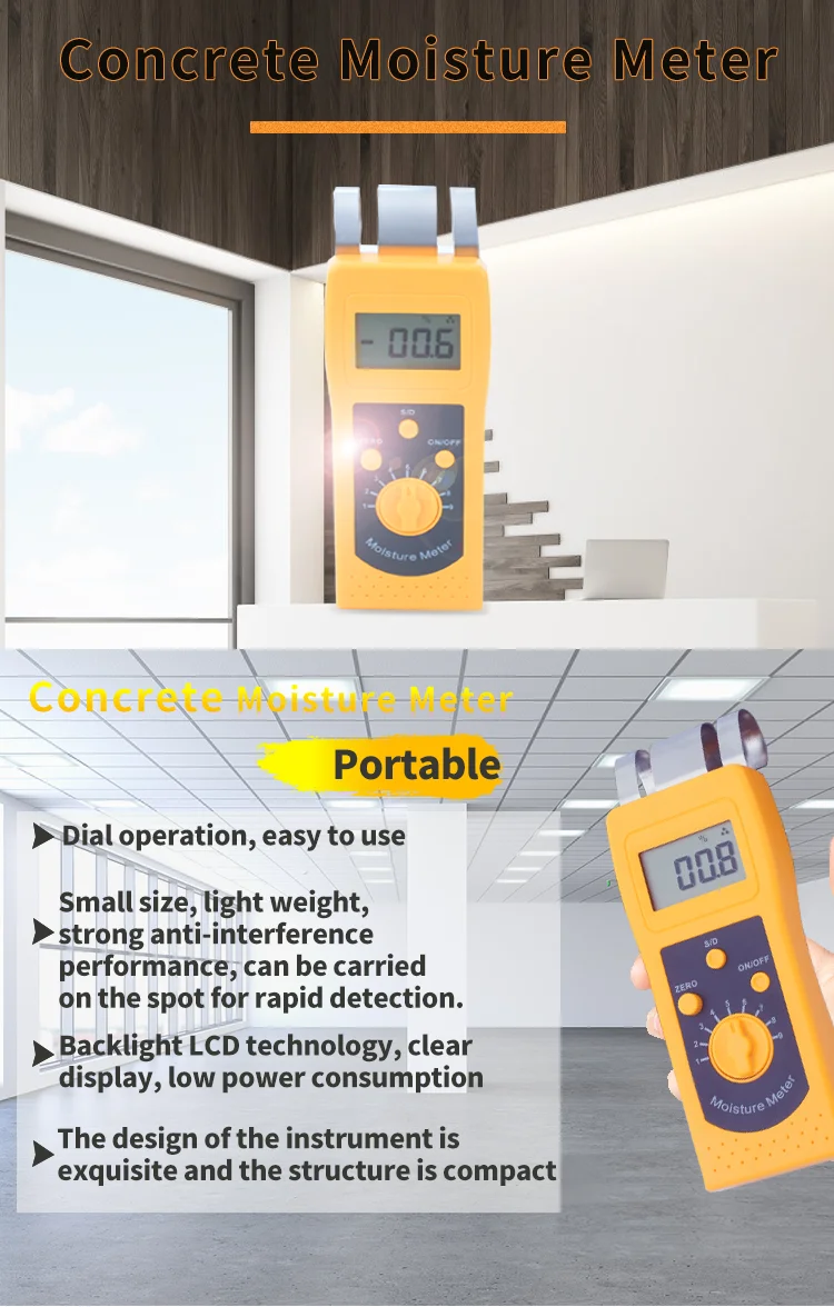 DM200C Handhold Concrete Moisture Meter Tester with CE Approval