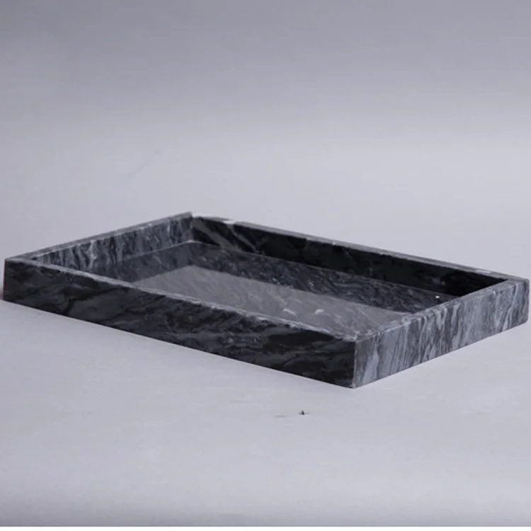 Home decoration wave black marble jewelry box