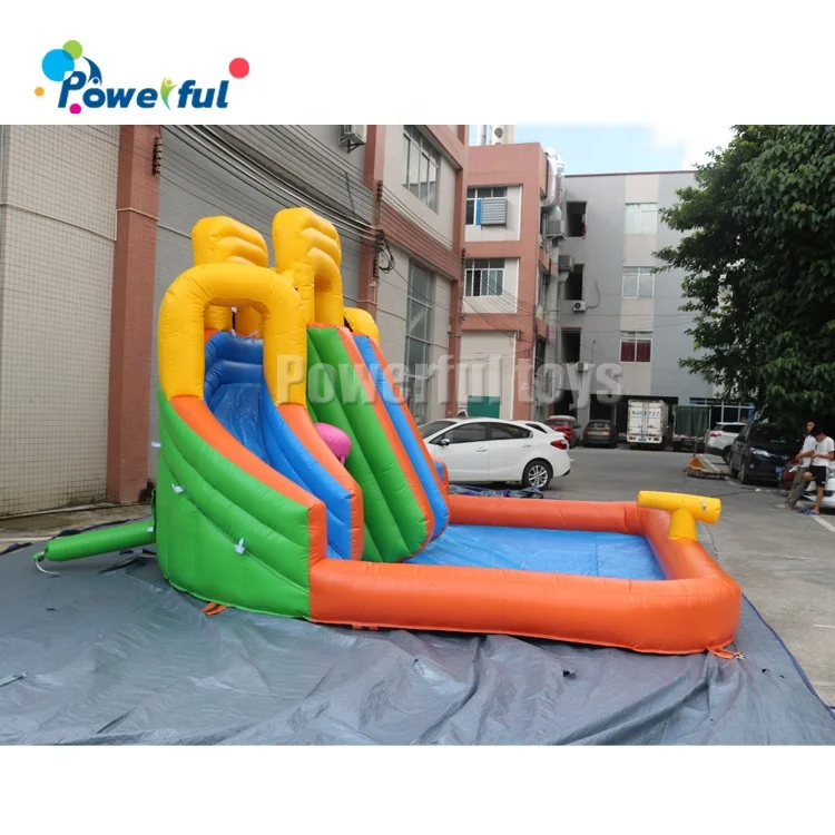 Inflatable Water Slide Pool Bouncy Waterslide for Kids Backyard