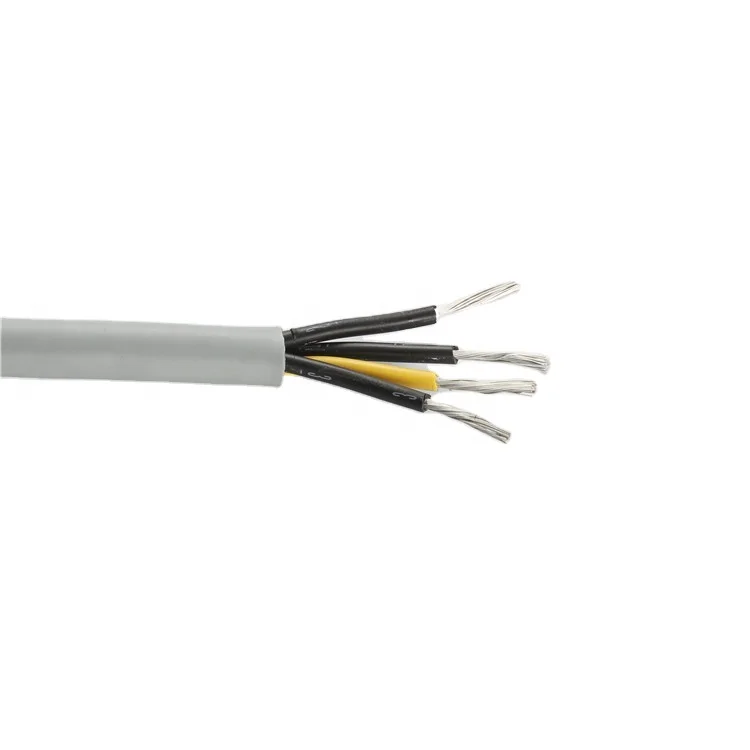 Flexible wire 4 core shielded cable white pvc sheath rvv electric extension cable wire for electrical equipment
