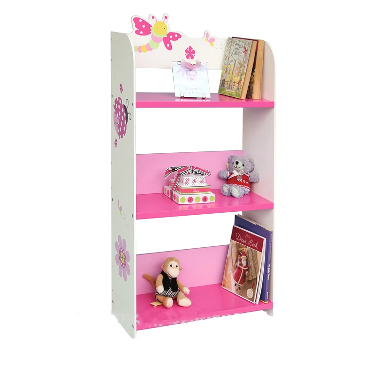 Newest design top quality cheap wooden children kids book shelf