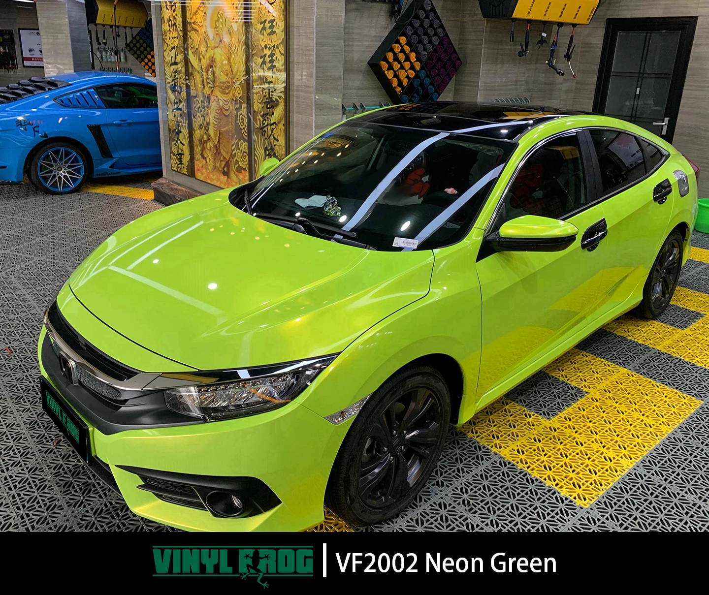 Vinyl Frog Neon Yellow Gloss Auto Wrapping Vinyl Film Car Foil Buy