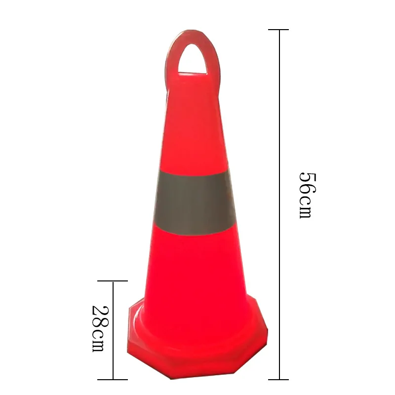 New design 2020 56cm solar traffic cone light blinking road warning light LED traffic cone