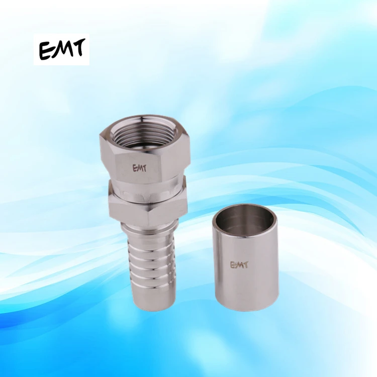 Fuel Braided Rubber Hose Tail Fittings Crimping Stainless Steel China