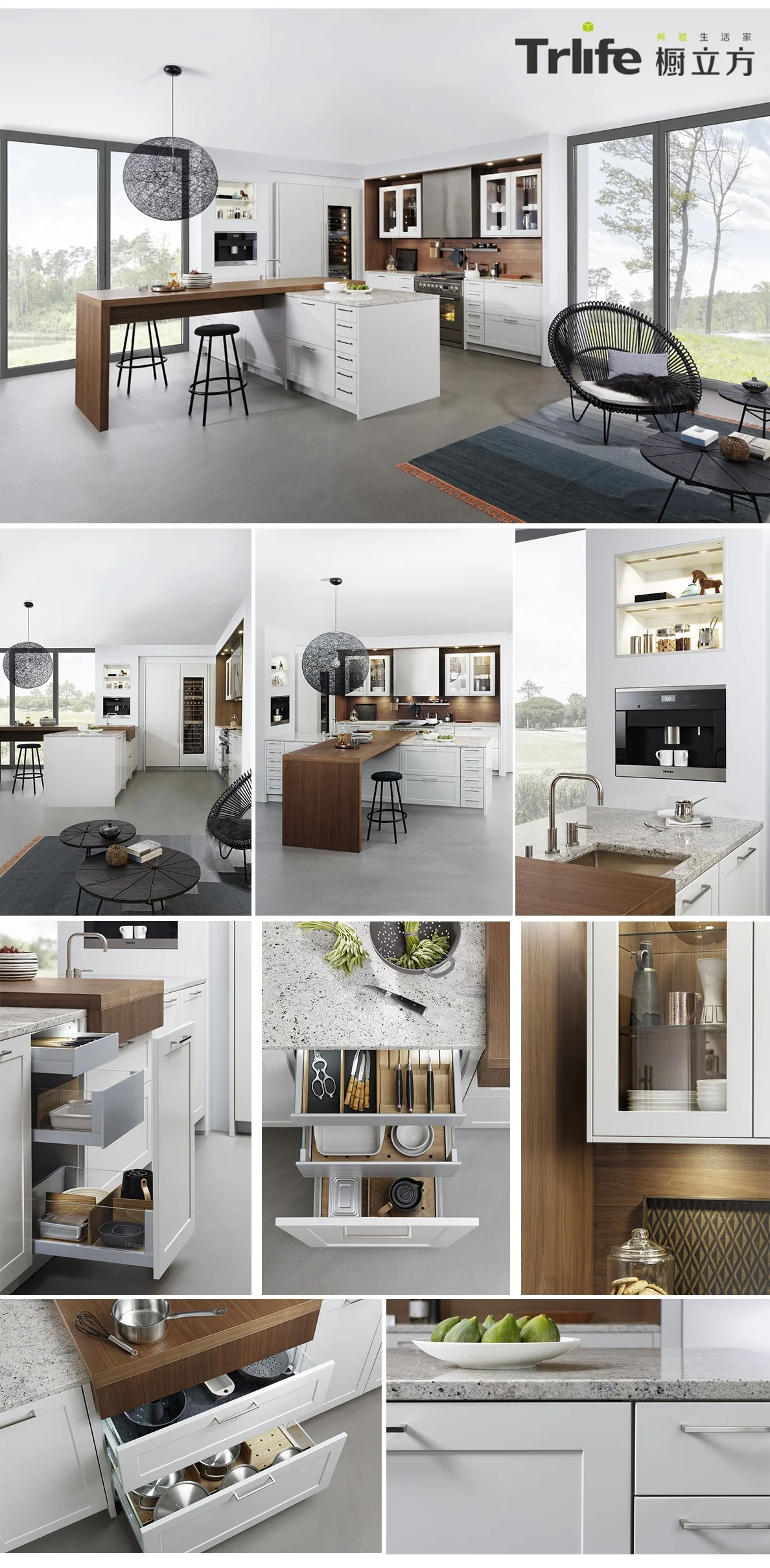 China factory direct affordable modern minimalist kitchen cabinet design