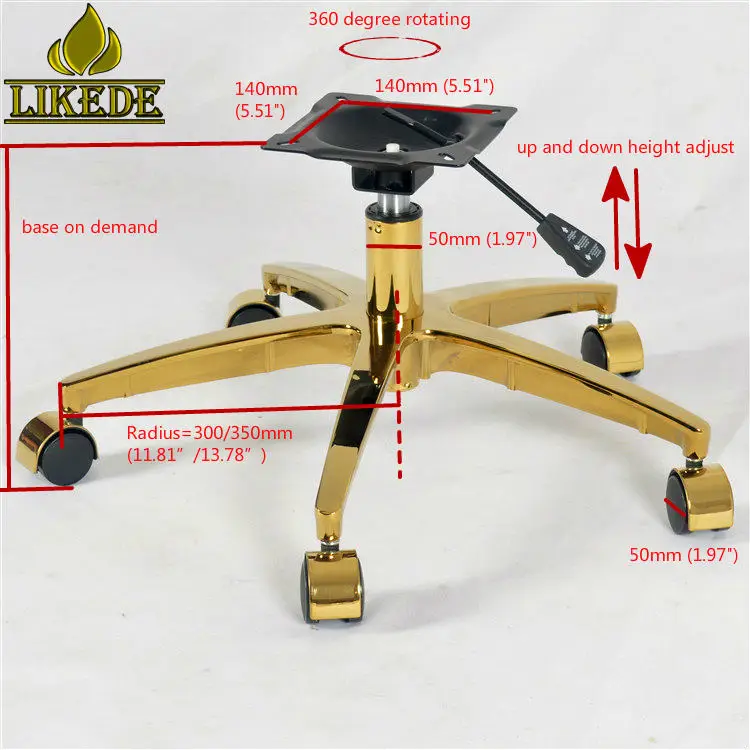 Golden Boss Office Chair Base New Adjustable Furniture Legs Spare Parts for Comfort and Customization