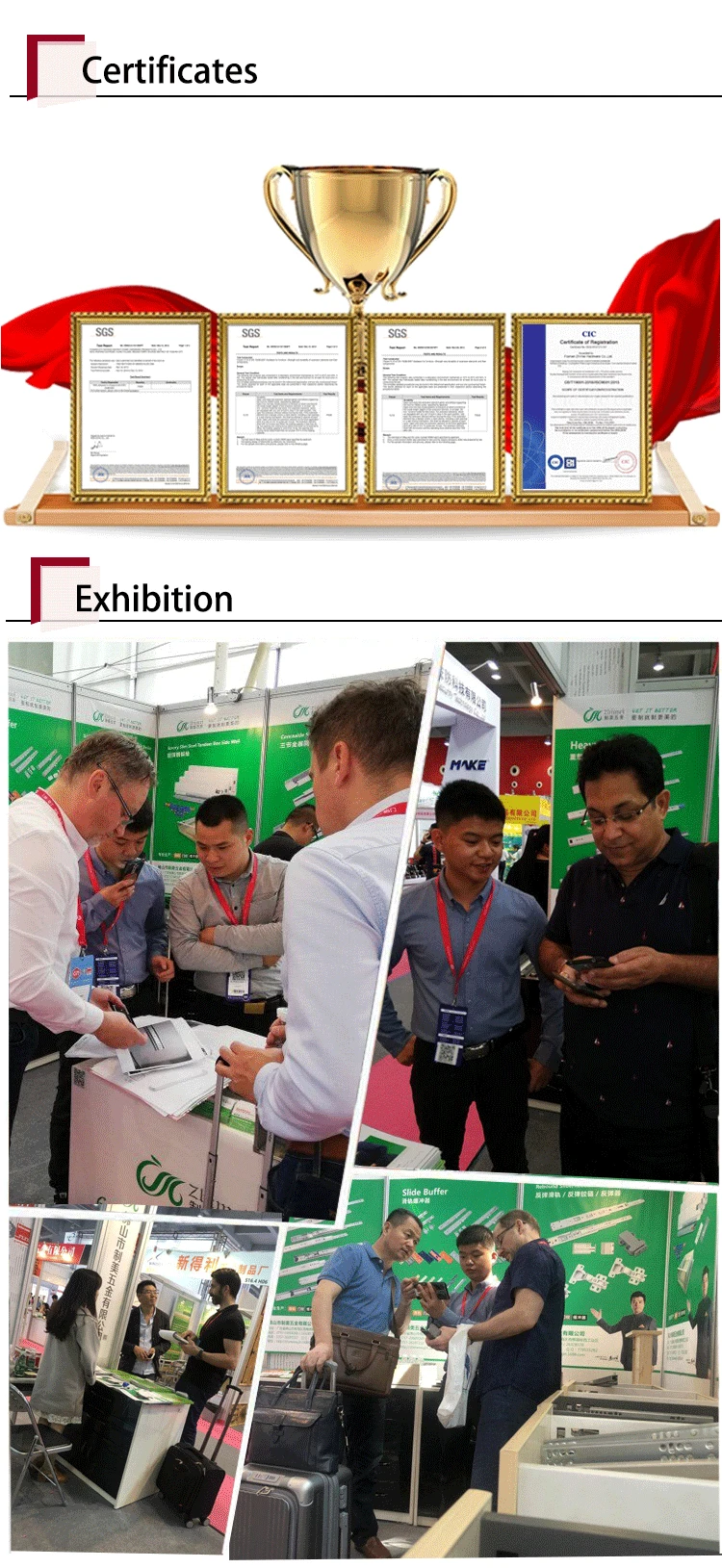 SGS Tested Sliding Rail Ball Bearing Heavy Duty Telescopic Drawer Slide