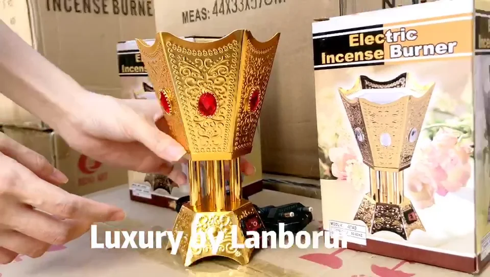 Incense Holder Dukhoon Burner Dubai Wooden Brass Oudh Mother Of Pearl