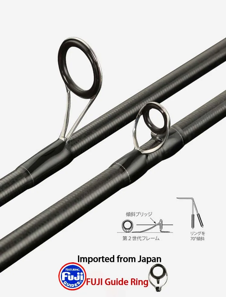 High Quality Medium Action Japanese Lure Pole Spin 2 Section 7ft