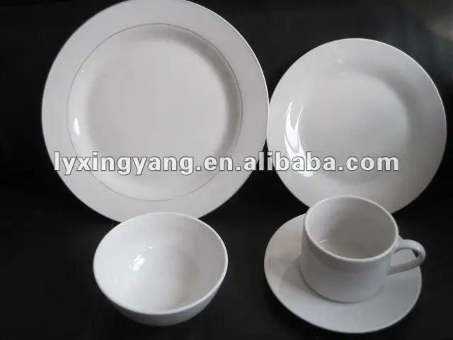 10 white dinner set