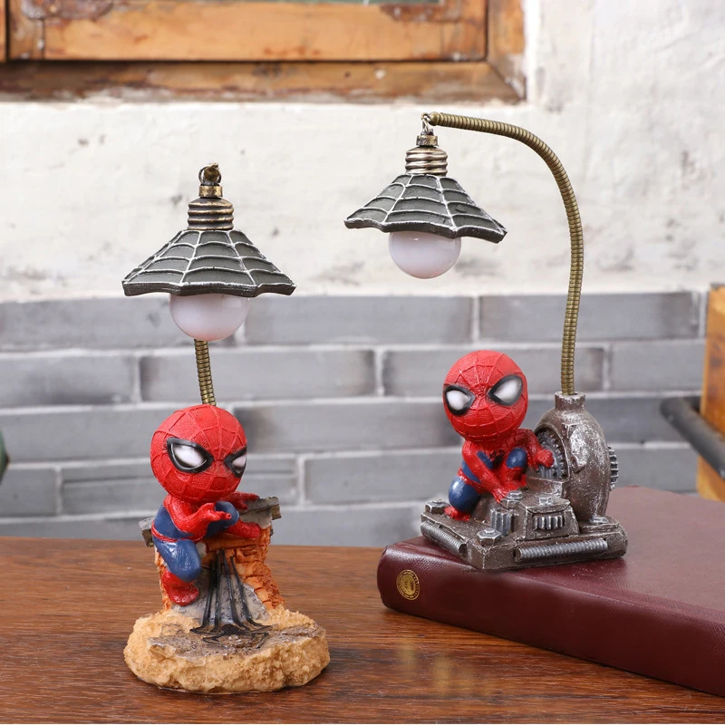 superheroes de marvel increible lampara de mesa con luz calida regulable de spiderman para decoracion de dormitorio buy luz de decoracion para