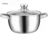 Muti function stainless steel steamer pot/cookware pot/food steamer induction with glass lid