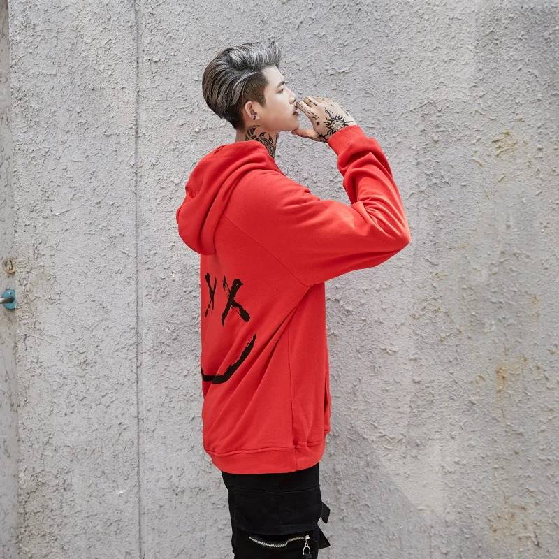 red moletom com capuz men