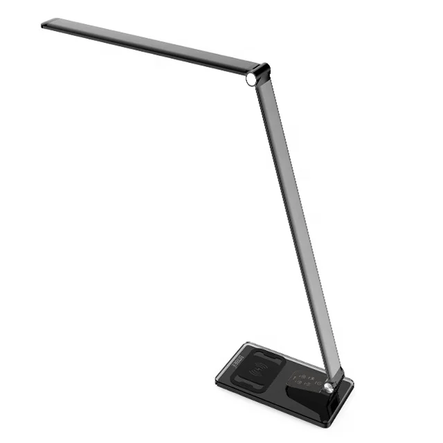 LED Desk Lamp Glass Base Table Dimming lamp task USB Output port Desk Light