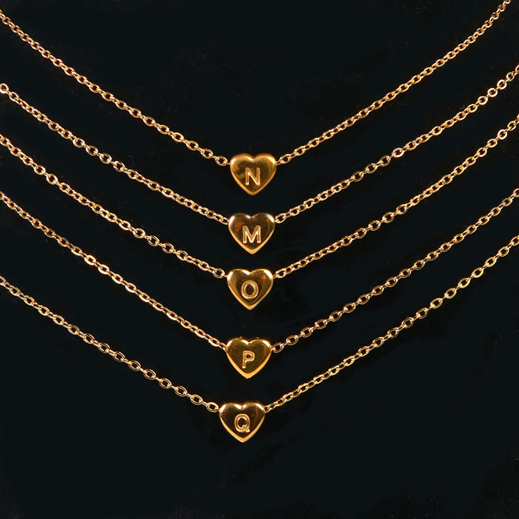 Waterproof Stainless Steel 18k Gold Letter K Necklace Wholesale Custom