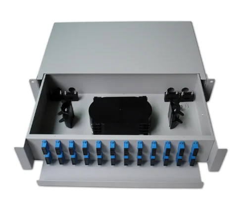 FTTH 12 - 24 core SC/FC/ST/LC Duplex SC ODF With Pigtail 2U Slide Rack-mounted ODF - ANKUX.COM