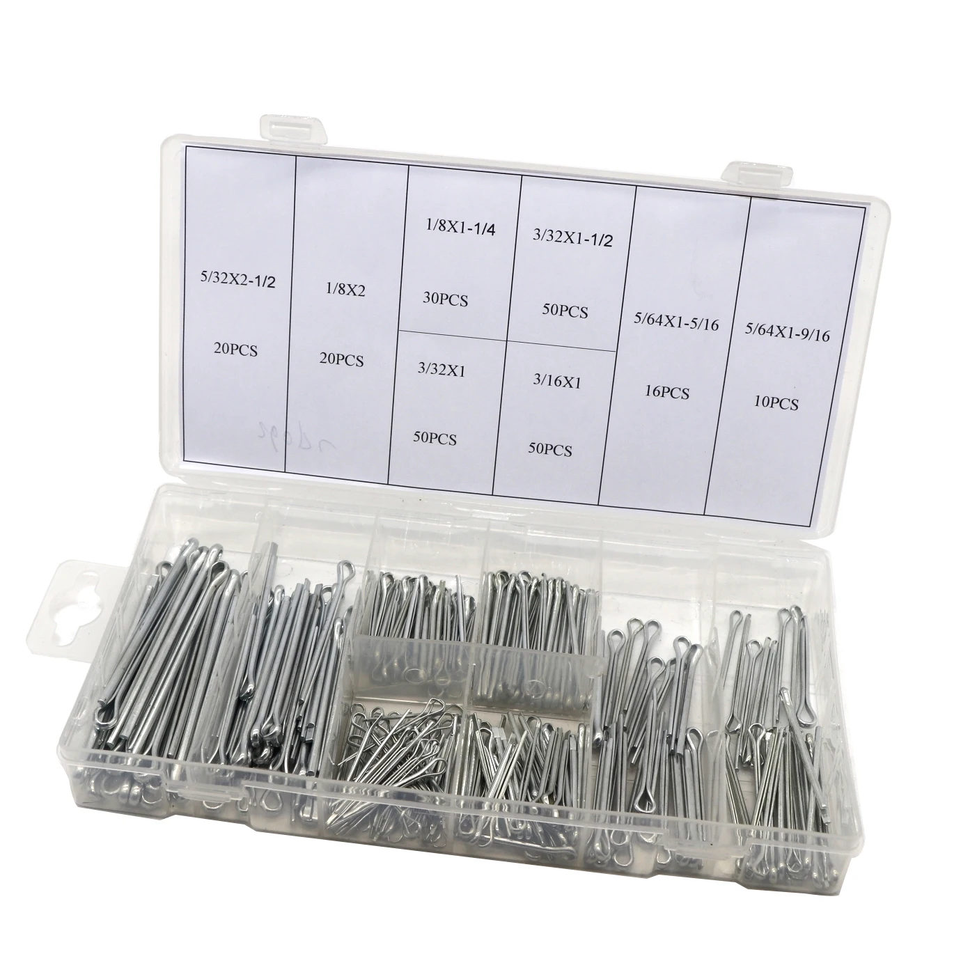 Syd-1085 260pcs 8 Sizes Assortment Inch Steel Spring Straight Cotter ...