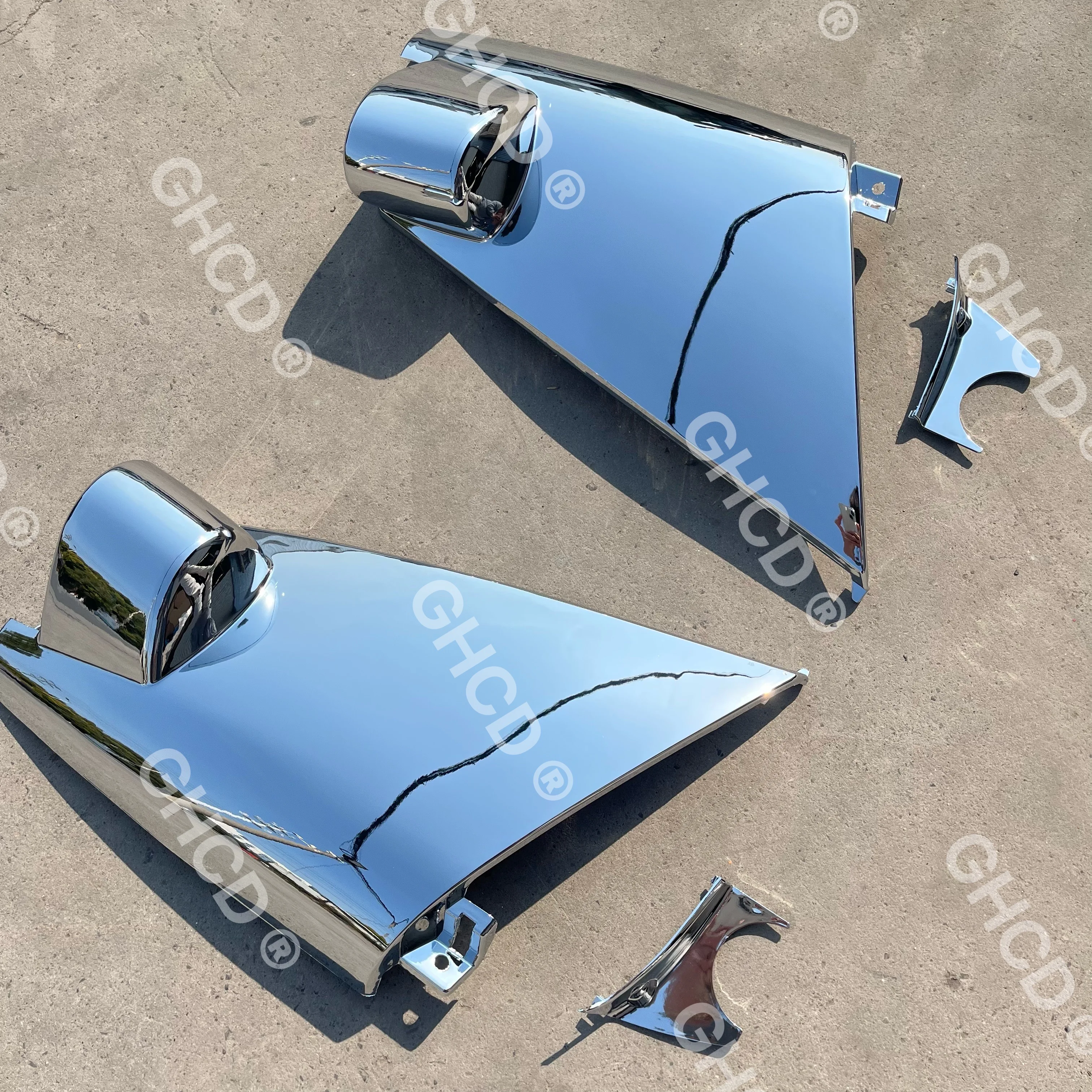 GHCD Hot Product/High Quality Chrome-plated Corner Panel for Japanese Truck ISUZU NQR/NKR/600P/ELF 2008-ON manufacture