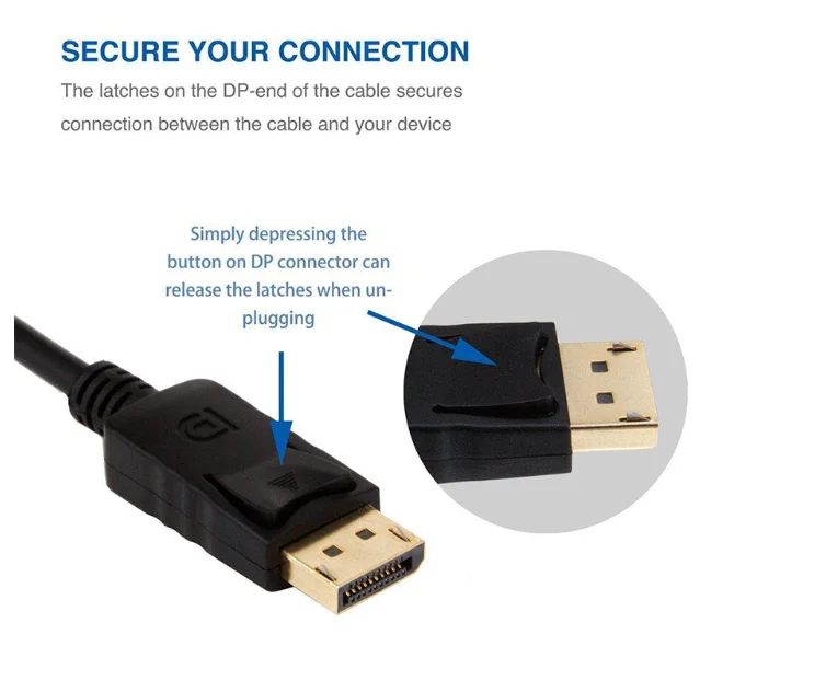made in china OEM High Quality Display Port V1.1 DP to VGA Converter Adapter Cable Computer PC to Videos Display Extension cord - ANKUX.COM