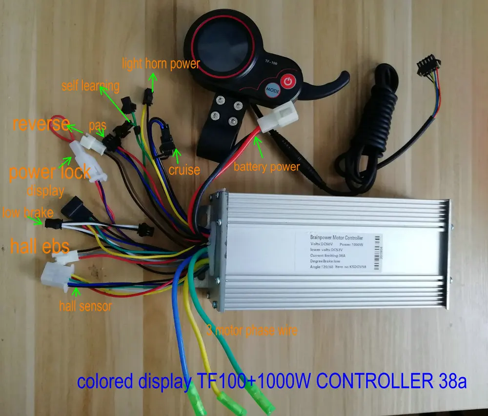 Контроллер самоката kugoo м2 схема Контроллер BLDC 24v36v48v60v 400 Вт-1200 Вт и ЖК-дисплей LH100, Белый/цветной эк