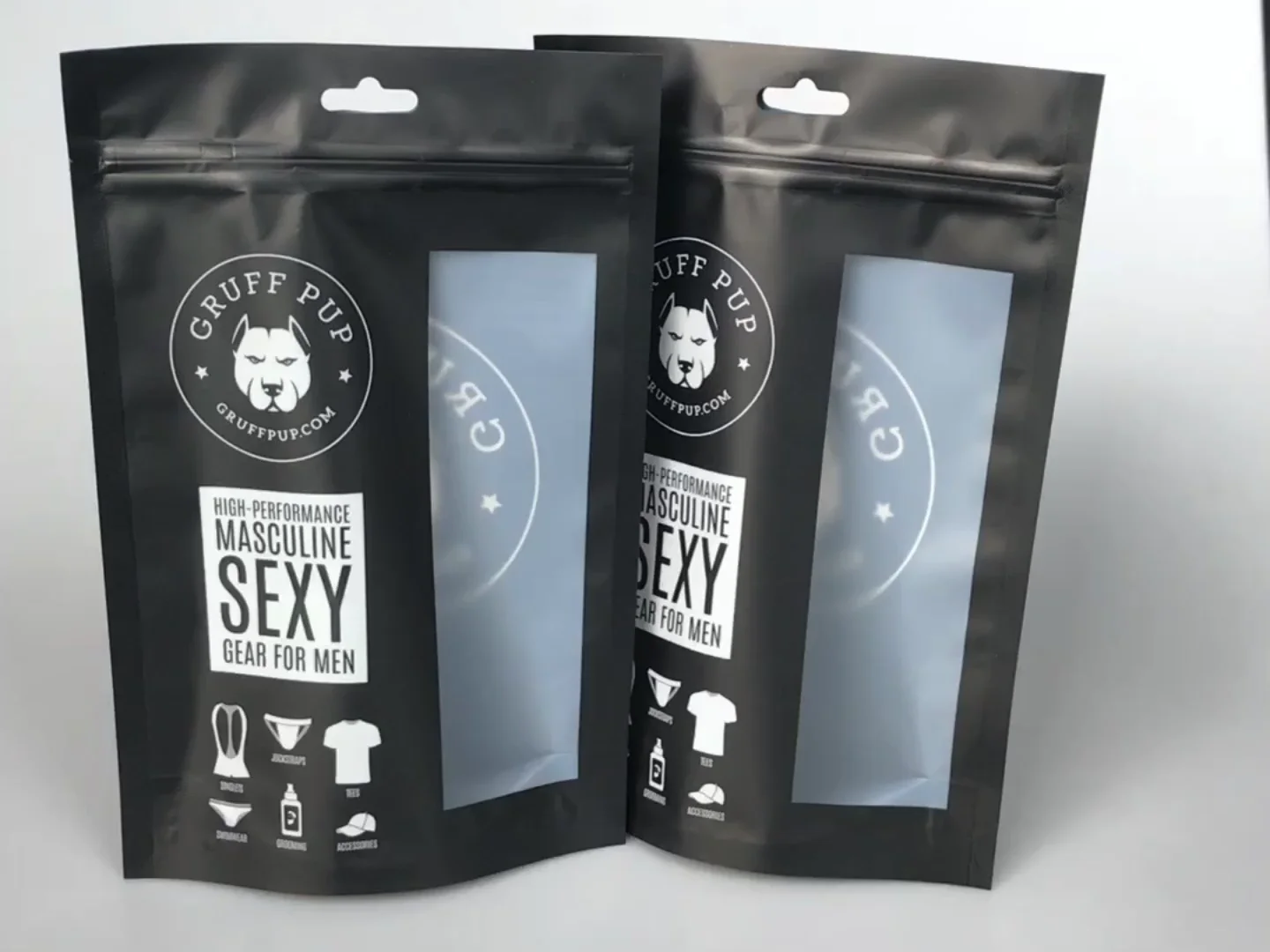 Aluminum Foil Zipper Men Underwear Pouch Clothing Packaging Plastic Bag