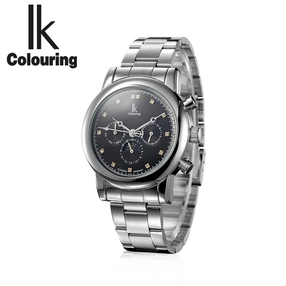 ik colouring 98125g man automatic mechanical watch date hours