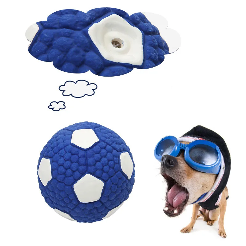 Wholesale Pet Football Shape Squeak Sound Latex Durable Soft Chew Pet