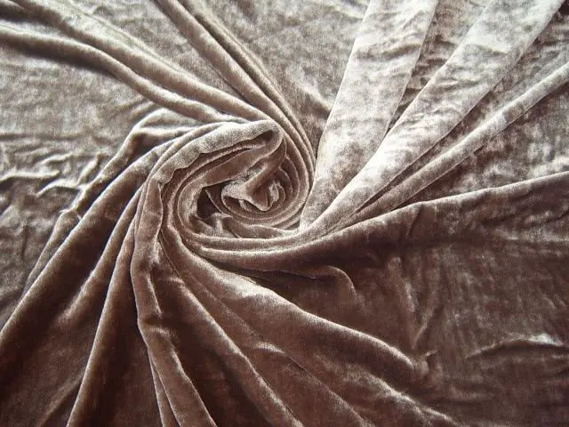 crushed silk velvet in brown-2