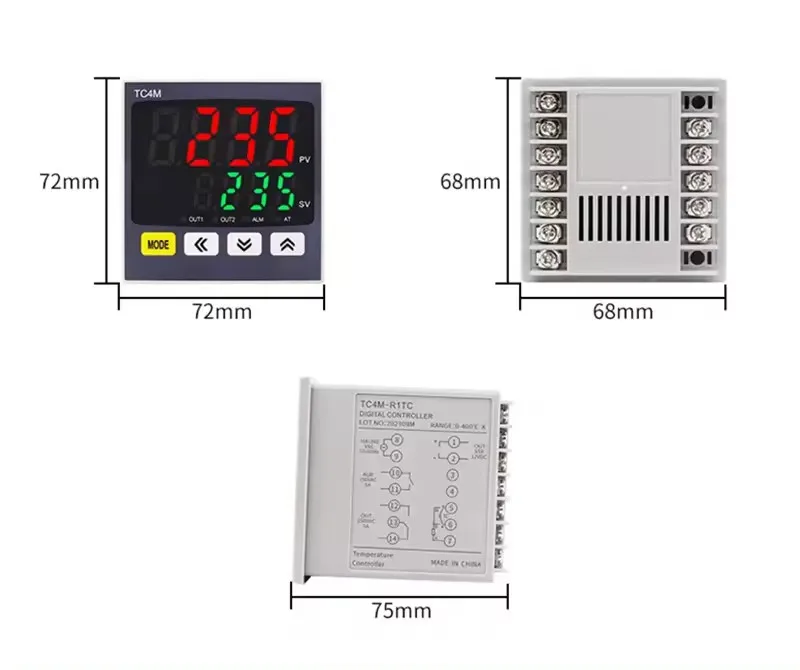 Tc4m Pid Control Multiple Input Signal Dual Output Digital Temperature ...