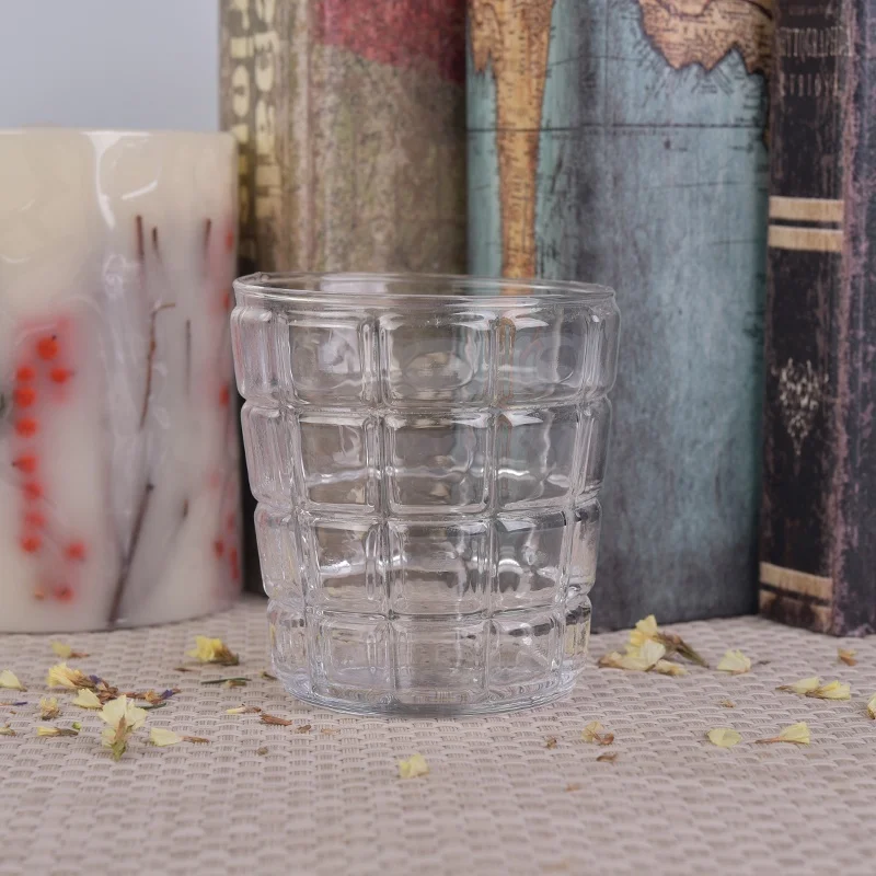 OEM Empty personalized candle container tea light glass scented candle holder party decoration in bulk