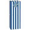 BLUE White Stripes Striped Style Party Paper Wine Champagne Bottle Gift Bag