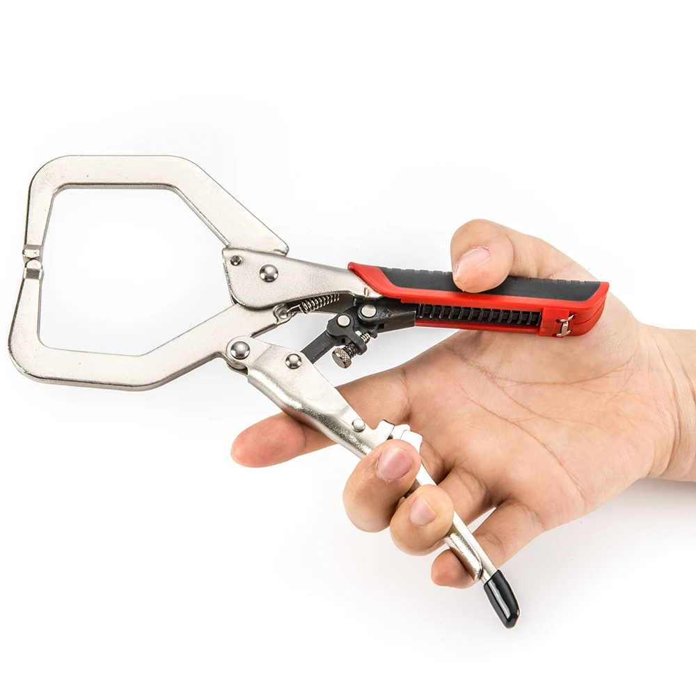 Metal Carpenter Vise Grip Locking Clip Plier C Type Woodworking Welding