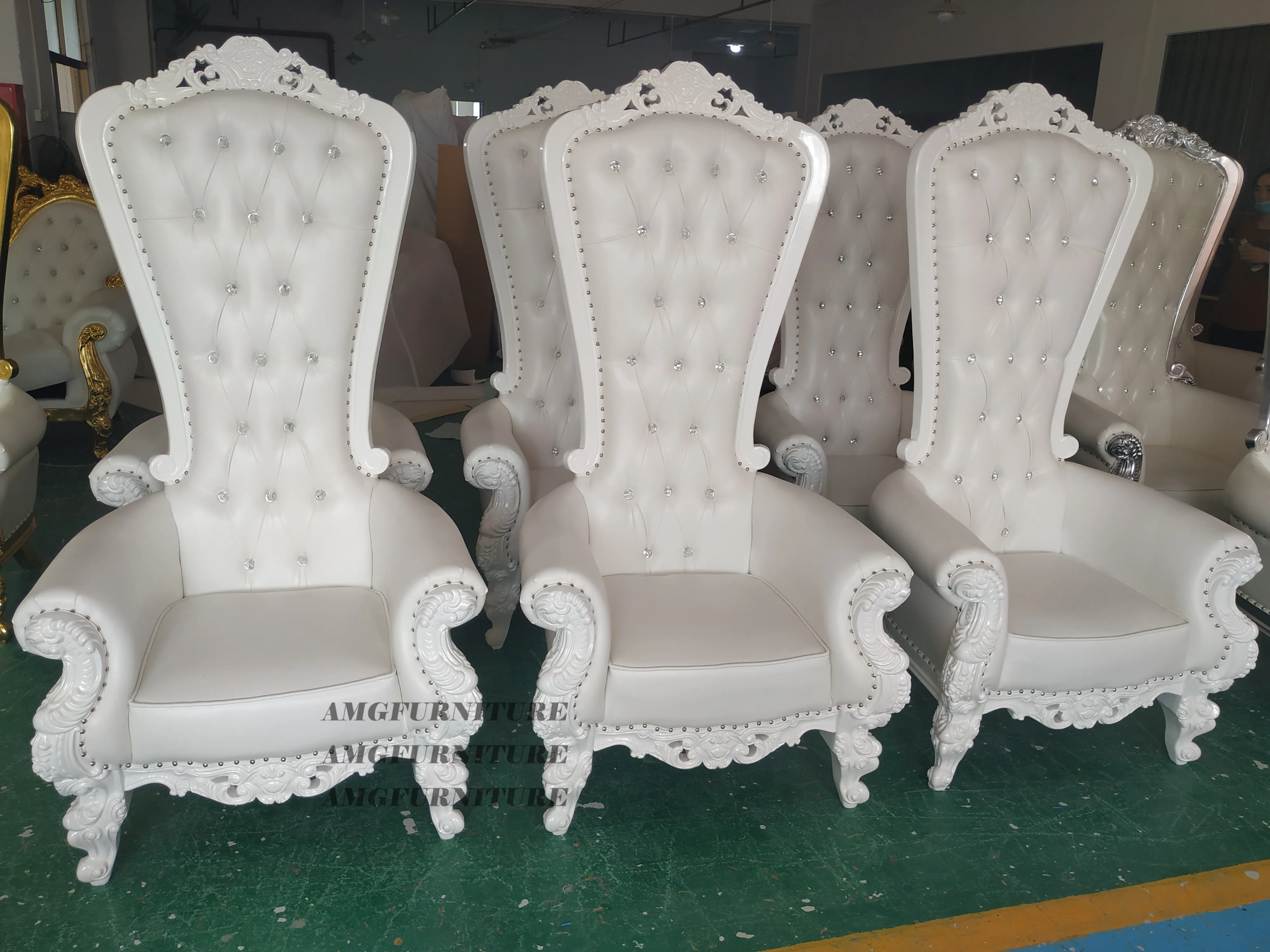 Venta Al Por Mayor,Barato,Lujo Real,Boda,Respaldo Alto,Silla Trono