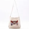 Customized logo utility white canvas tote bag, eco friendly folding average size canvas tote bag