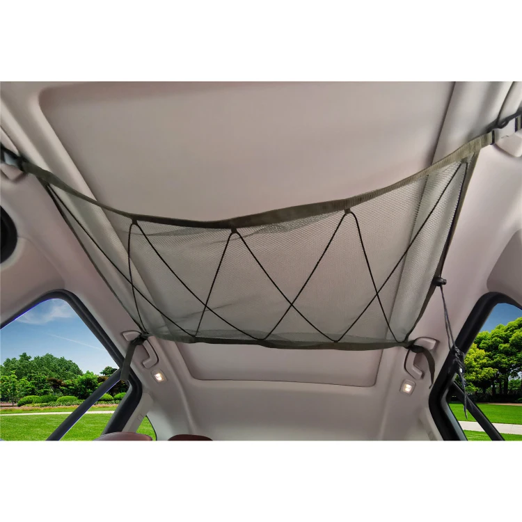 Universal Car Rear Cargo Trunk Interior Roof Ceiling Net Storage